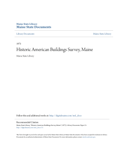 Historic American Buildings Survey, Maine