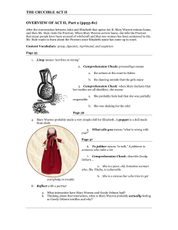 THE CRUCIBLE ACT II OVERVIEW OF ACT II, Part 2 (pp55-81)
