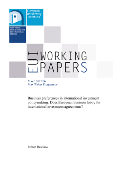 Business preferences in international investment policymaking