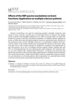 Effects of the HBP passive exoskeleton on brain functions