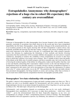 Extrapolaholics Anonymous: why demographers` rejections of a