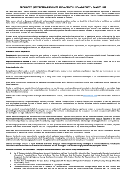 List of Prohibited/Banned items