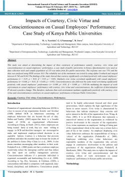 Impacts of Courtesy, Civic Virtue and Conscientiousness on Casual