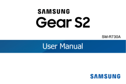 Samsung Gear S2 R730A User Manual