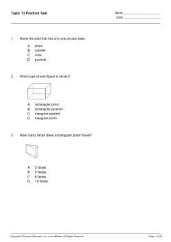 Topic 13 Practice Test 1 A B C D 2 A B C D 3 How