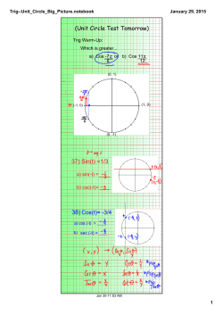 37) Sin(t) =1/3 - Mrs. Joyce Stoffer