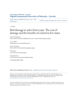 Bird damage to select fruit crops: The cost of damage and the
