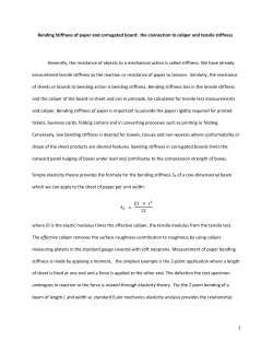 1 Bending Stiffness of paper and corrugated board: the connection