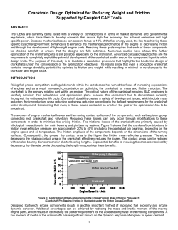 Cranktrain Design Optimized for Reducing Weight and Friction