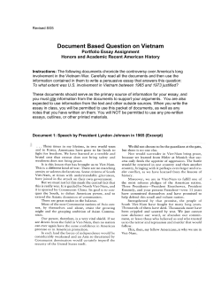 Document Based Question on Vietnam