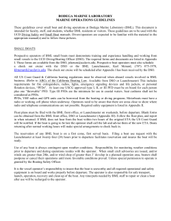 Marine Operations Guidelines - UC Davis Bodega Marine Laboratory