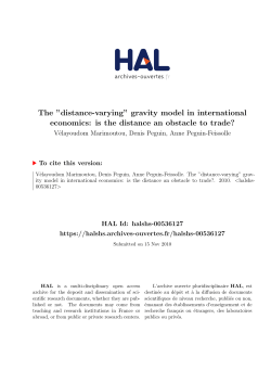 The ``distance-varying`` gravity model in international - Hal-SHS