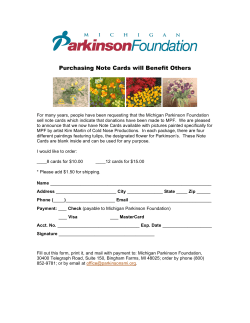 pdf MPF Note Card Order Form - Michigan Parkinson Foundation