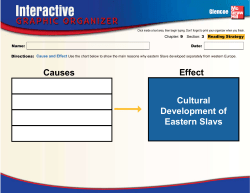 Cultural Development of Eastern Slavs Causes Effect