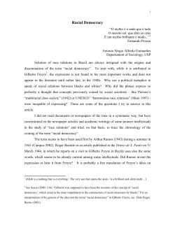 Racial Democracy - fflch-usp