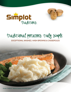 Traditional potatoes. truly simple.