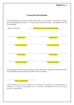 FORM No. 1 Consortium Declaration