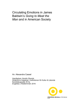 Circulating Emotions in James Baldwin`s Going to Meet the Man and