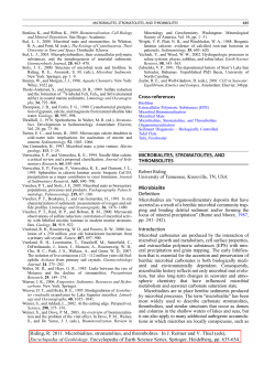 Cross-references MICROBIALITES, STROMATOLITES, AND
