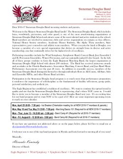 Dear Band Booster - Stoneman Douglas Band