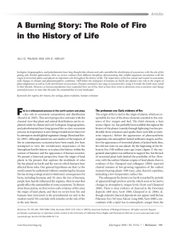 The prehuman era: Early evidence of fire