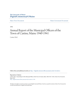 Annual Report of the Municipal Officers of the Town of Castine