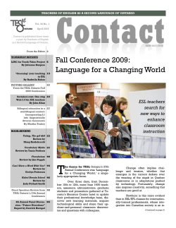 Spring 2010 - TESL Ontario