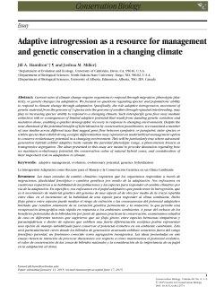 Adaptive introgression as a resource for management and genetic