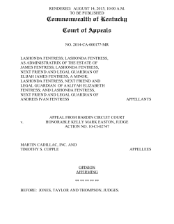 Commonwealth of Kentucky Court of Appeals