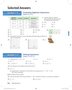 Selected Answers - d