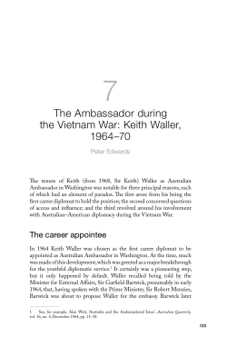 The Ambassador during the Vietnam War: Keith - ANU Press