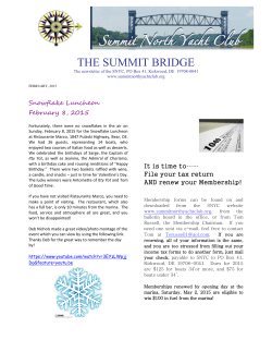 February 2015 - Summit North Yacht Club