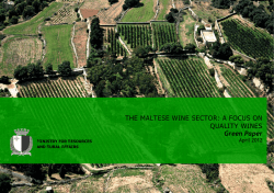 The Maltese Wine Sector: A focus on quality wines