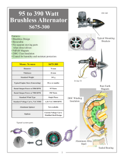 95 to 390 Watt Brushless Alternator