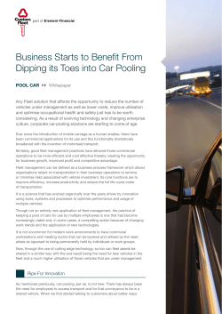 Business Starts to Benefit From Dipping its Toes into Car Pooling