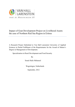 Impact of Goat Development Project on Livelihood Assets: the case