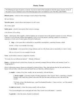 Literary Terms Sample