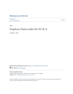 Employee Status under the NLRA
