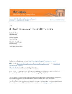 8. David Ricardo and Classical Economics