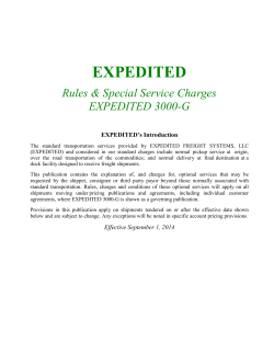 Rules Tariff - Expedited Freight Systems, Inc.