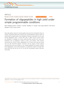 Formation of oligopeptides in high yield under simple programmable