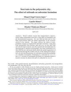 The effect of railroads on subcenter formation