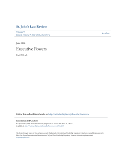 Executive Powers - St. John`s Law Scholarship Repository