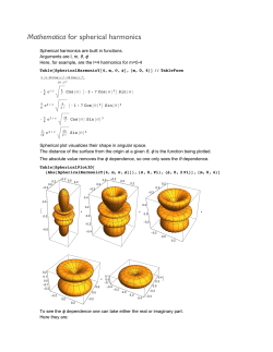 Mathematica for spherical harmonics