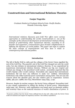 Constructivism and International Relations Theories