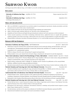 Sunwoo Kwon - The Vision Center Laboratory