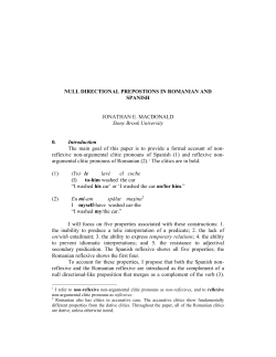 Null-directional Prepositions in Romanian and Spanish