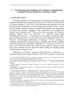 Ipsum Esse Subsistens