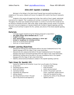 Spanish 3 Syllabus - Everett Public Schools
