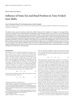 Influence of Static Eye and Head Position on Tone